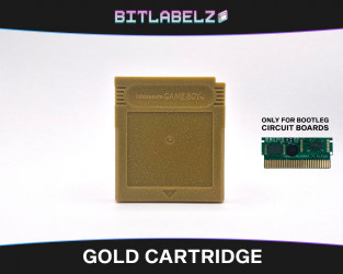 Golden Bootleg Game Boy Replacement Cartridge Shell Frontside