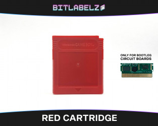 Red Bootleg Game Boy Replacement Cartridge Shell Frontside