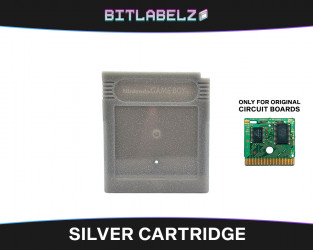 Silver Game Boy Replacement Cartridge Shell Frontside