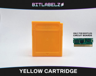 Yellow Bootleg Game Boy Replacement Cartridge Shell Frontside