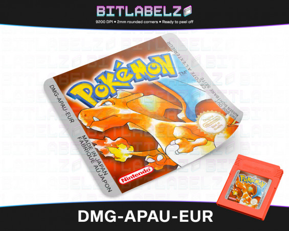 Pokemon Red Version - Game Boy Label [DMG-APAU-EUR]