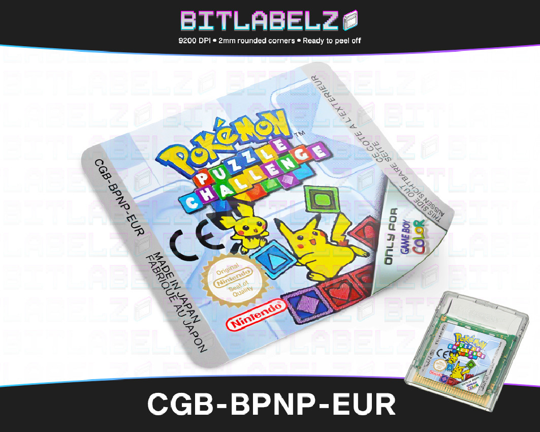 Pokemon Puzzle Challenge - Game Boy Color Label [DMG-BPNP-EUR]