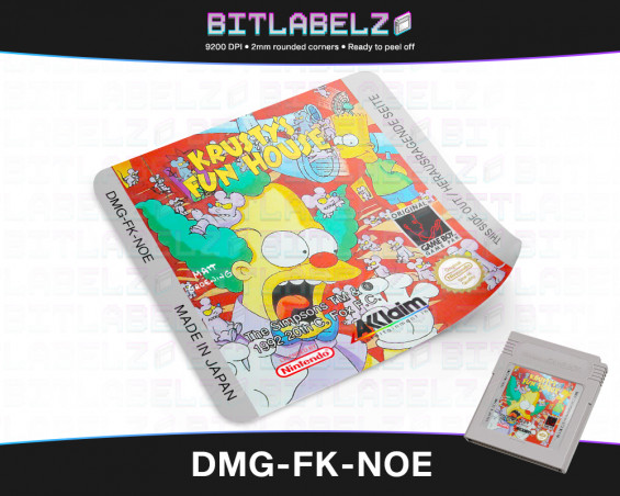 Krusty's Fun House - Game Boy Label [DMG-FK-NOE]