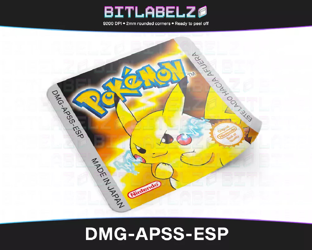 Pokemon Edición Amarilla - Game Boy Label [DMG-APSS-ESP]