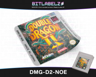 Double Dragon II - Game Boy Label [DMG-D2-NOE]