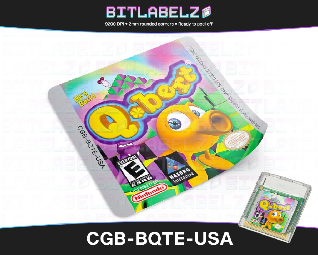 Q*bert  - Game Boy Color Label [DMG-BQTE-USA]