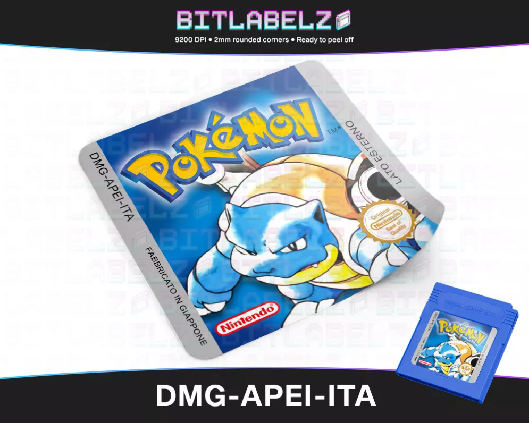 Pokemon Versione Blu - Game Boy Label [DMG-APEI-ITA]