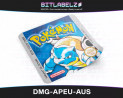 Pokemon Blue Version Game Boy Label [DMG-APEU-AUS]