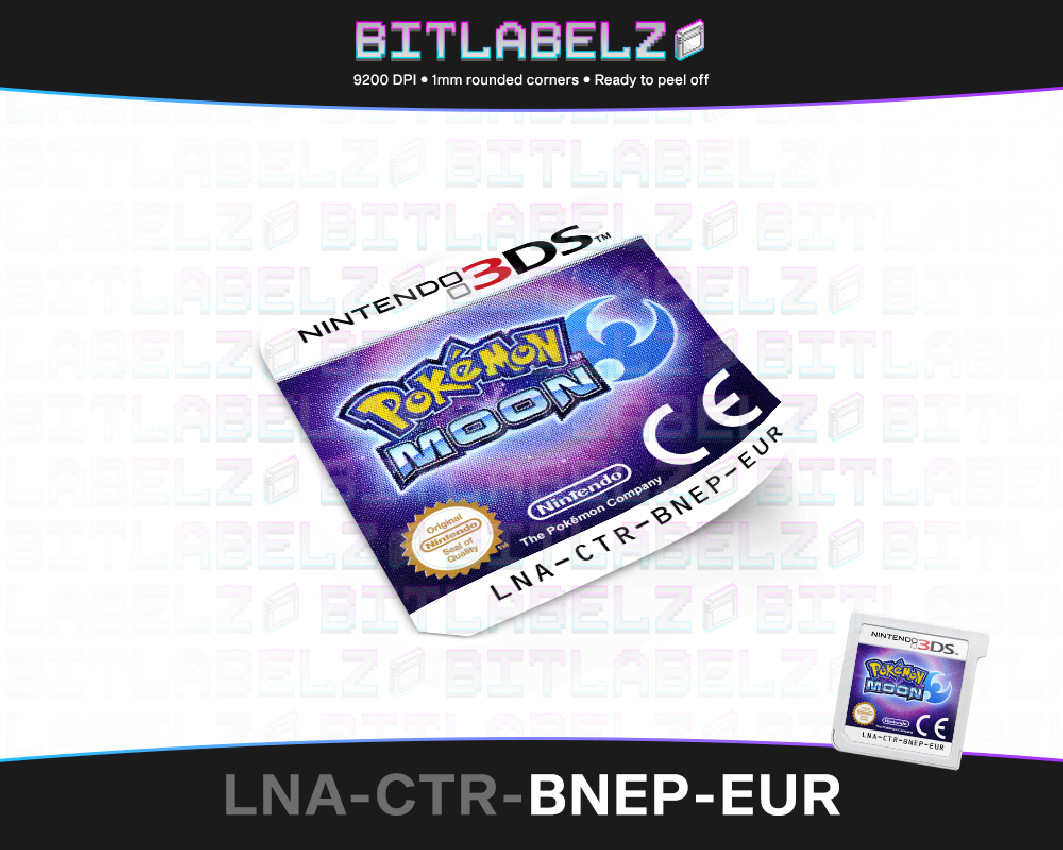 Pokemon Moon - Nintendo 3DS Label [LNA-CTR-BNEP-EUR]
