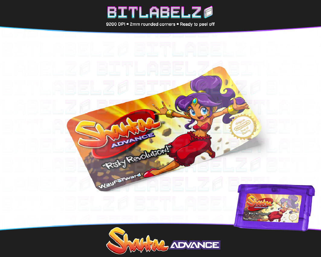 Shantae Advance: Risky Revolution - Custom Game Boy Advance Label