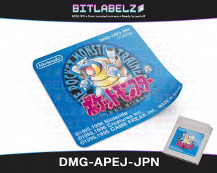 Pokemon Blue Version Game Boy Label [DMG-APEJ-JPN]