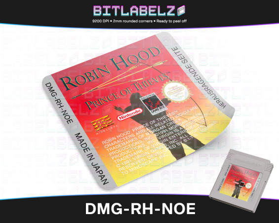 Robin Hood: Prince of Thieves - Game Boy Label [DMG-RG-NOE]