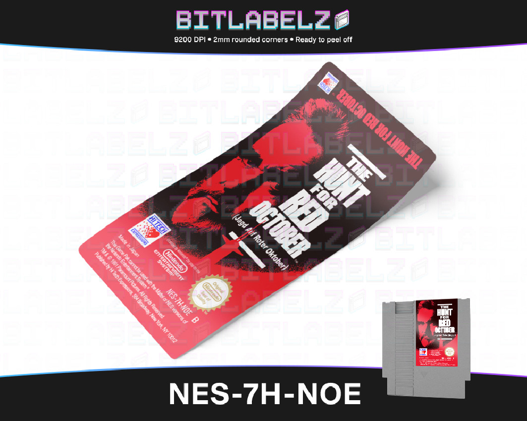 The Hunt for Red October - Nintendo NES Label [NES-7H-NOE]