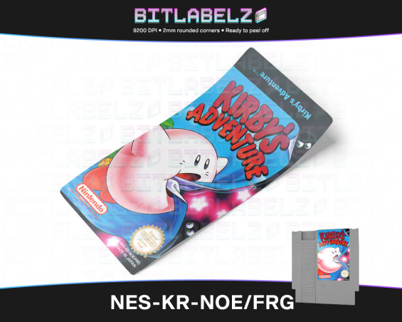 Kirby's Adventure - Nintendo NES Label [NES-KR-NOE/FRG]