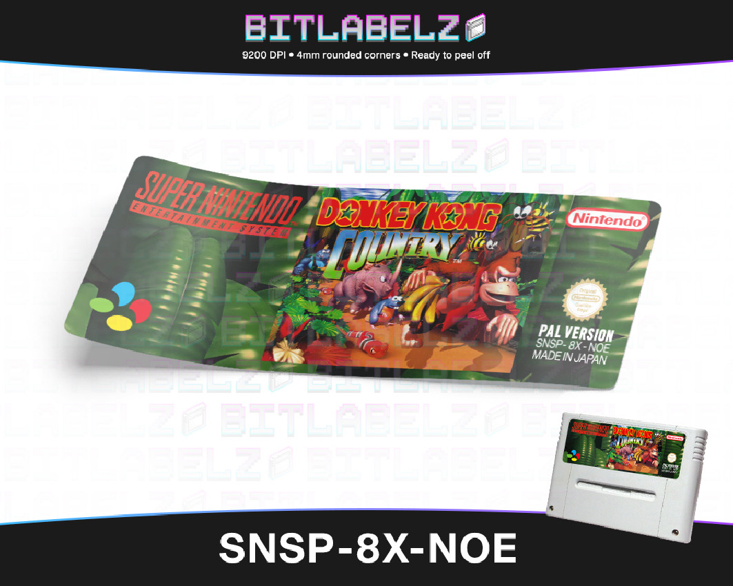Donkey Kong Country - Super Nintendo PAL Label [SNSP-8X-NOE]