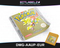Pokemon Gold Version - Game Boy Color Label [DMG-AAUP-EUR] mit Gold Effekt