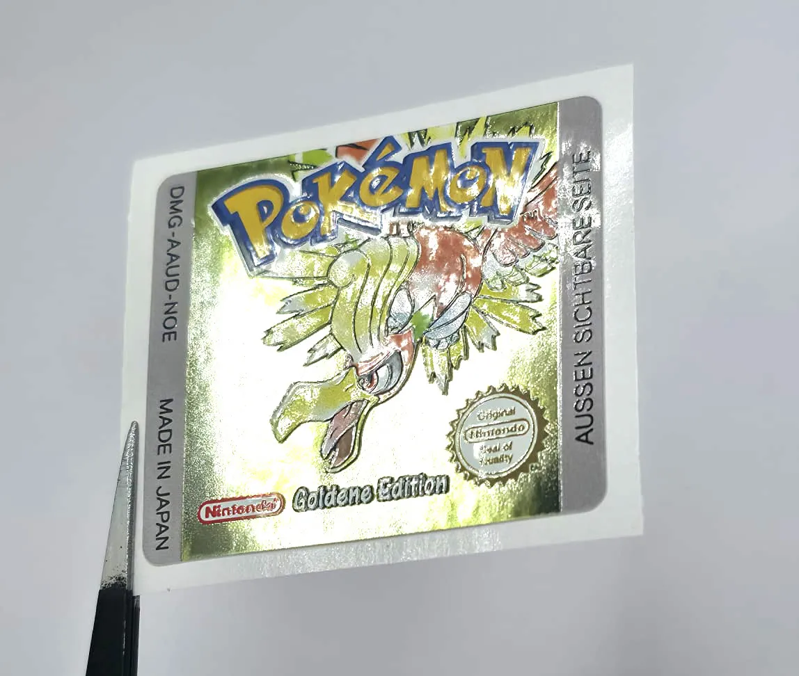 Pokemon Goldene Edition - Game Boy Color Label [DMG-AAUD-NOE] with Gold ...
