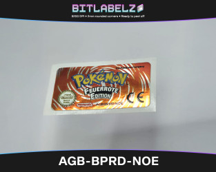 Pokemon Feuerrote Edition - Game Boy Advance Label [AGB-BPRD-NOE] mit Metallic Effekt