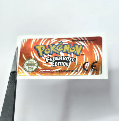Pokemon Feuerrote Edition - Game Boy Advance Label [AGB-BPRD-NOE] with Metallic Effect