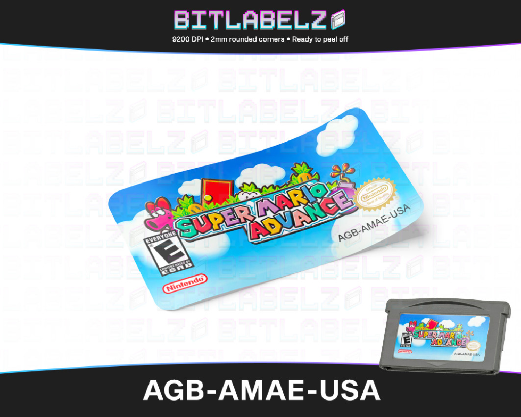 Super Mario Advance - Game Boy Advance Label [AGB-AMAE-USA]