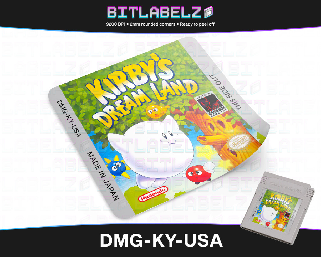 Kirby's Dream Land - Game Boy Label [DMG-KY-USA]