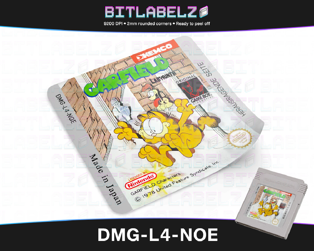 Garfield Labyrinth  - Game Boy Label [DMG-L4-NOE]