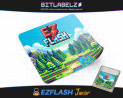 EZ Flash Junior (Jr.) "Pixel Retro Landscape" - Label
