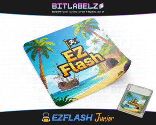 EZ Flash Junior (Jr.) "Pixel Pirate Cove" - Label