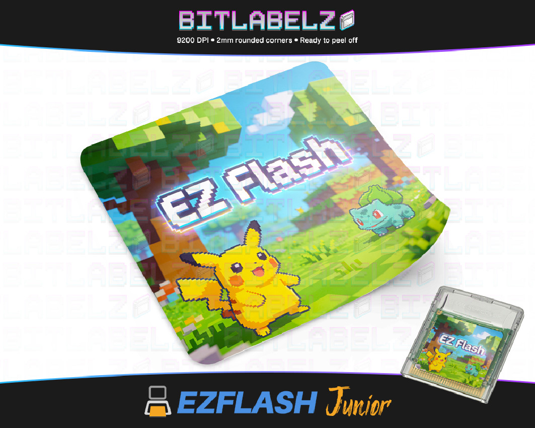 EZ Flash Junior (Jr.) "Pokemon Pixel Breeze" - Label