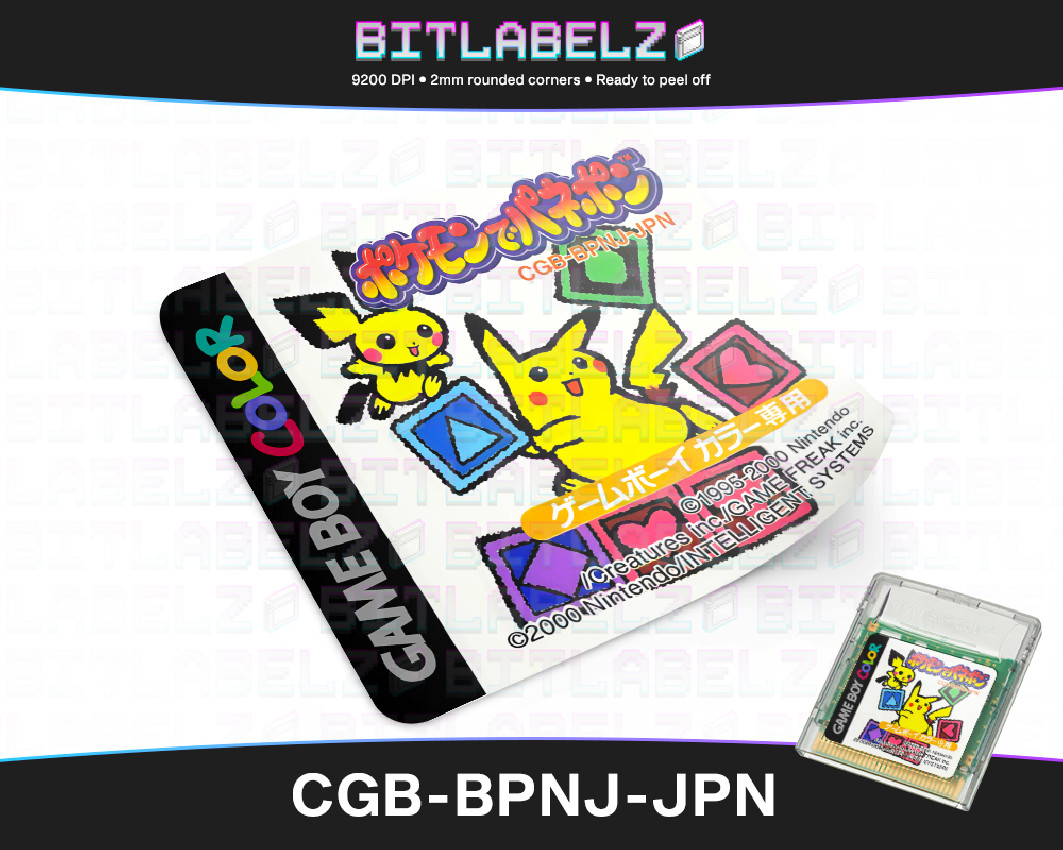 Pokemon Puzzle Challenge - Game Boy Color Label [CGB-BPNJ-JPN]
