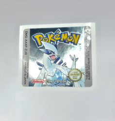 Pokemon Silver Version - Game Boy Color Label [DMG-AAXP-EUR] mit Silber Effekt