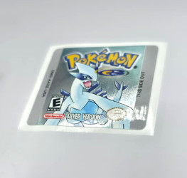 Pokemon Silver Version - Game Boy Color Label [DMG-AAXE-USA] mit Silber Effekt