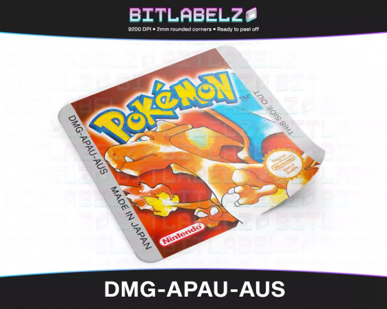 Pokemon Red Version - Game Boy Label [DMG-APAU-AUS]