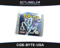 Pokemon Crystal Version - Game Boy Color Label [CGB-BYTE-USA] with Metallic Effect