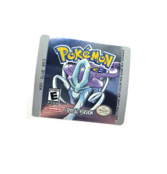Pokemon Crystal Version - Game Boy Color Label [CGB-BYTE-USA] mit Metallic Effekt