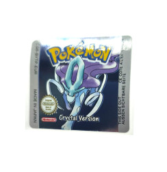 Pokemon Crystal Version - Game Boy Color Label [CGB-BYTP-EUR] mit Metallic Effekt