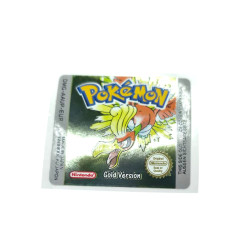 Pokemon Gold Version - Game Boy Color Label [DMG-AAUP-EUR] mit Gold Effekt