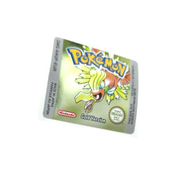 Pokemon Gold Version - Game Boy Color Label [DMG-AAUP-EUR] with Gold Effect
