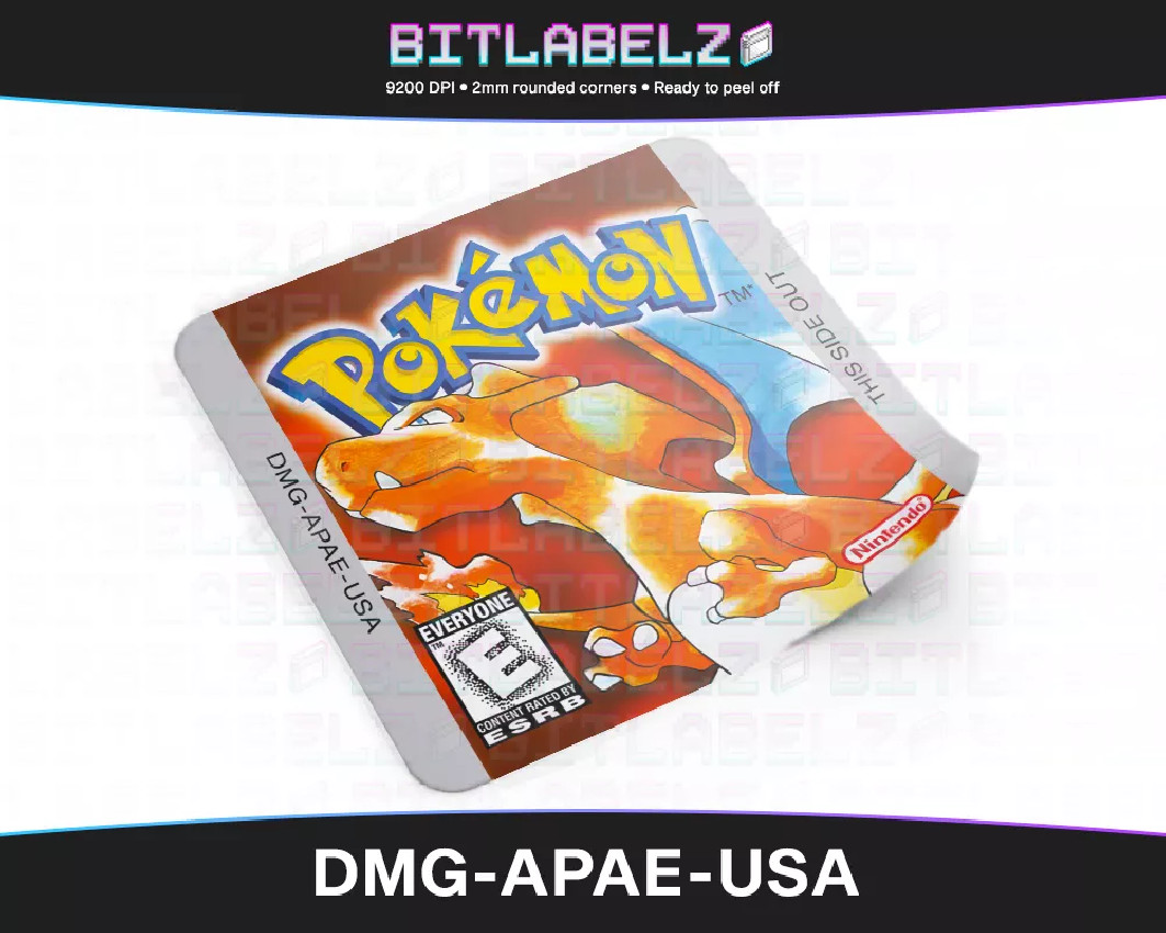 Pokemon Red Version - Game Boy Label [DMG-APAE-USA]