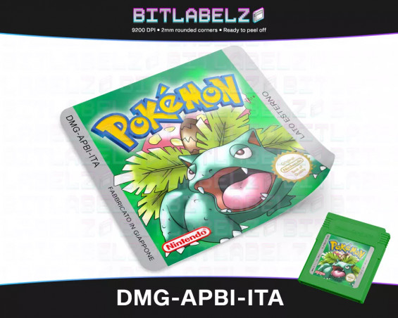 Pokemon Versione Verde - Game Boy Label [DMG-APBI-ITA]