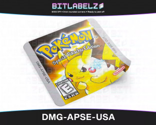 Pokemon Yellow Version - Game Boy Label [DMG-APSE-USA]