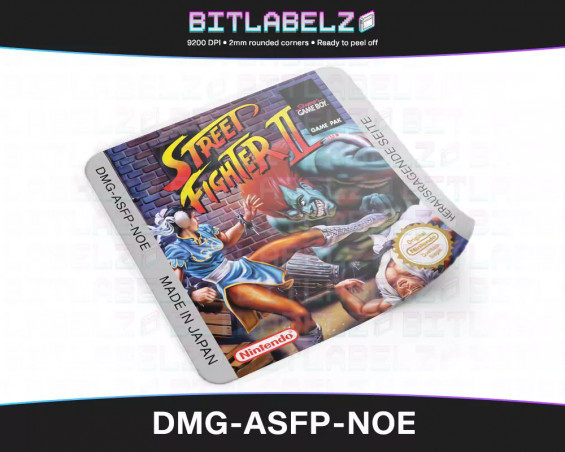 Street Fighter II Game Boy Label [DMG-ASFP-NOE]