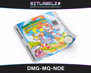 Super Mario Land 2 Game Boy Label [DMG-MQ-NOE]