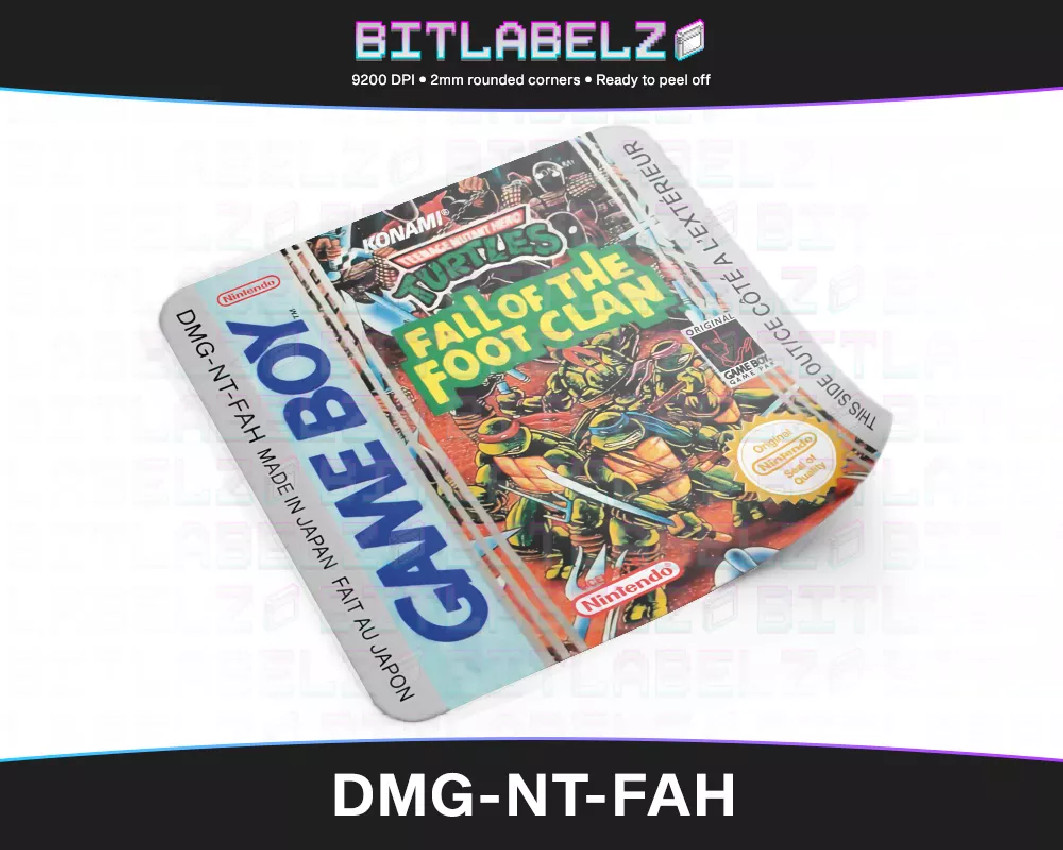 Teenage Mutant Hero Turtles: Fall of the Foot Clan - Game Boy Label [DMG-NT-FAH]