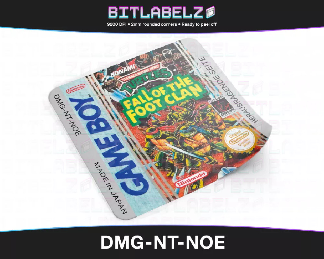 Teenage Mutant Hero Turtles: Fall of the Foot Clan - Game Boy Label [DMG-NT-NOE]