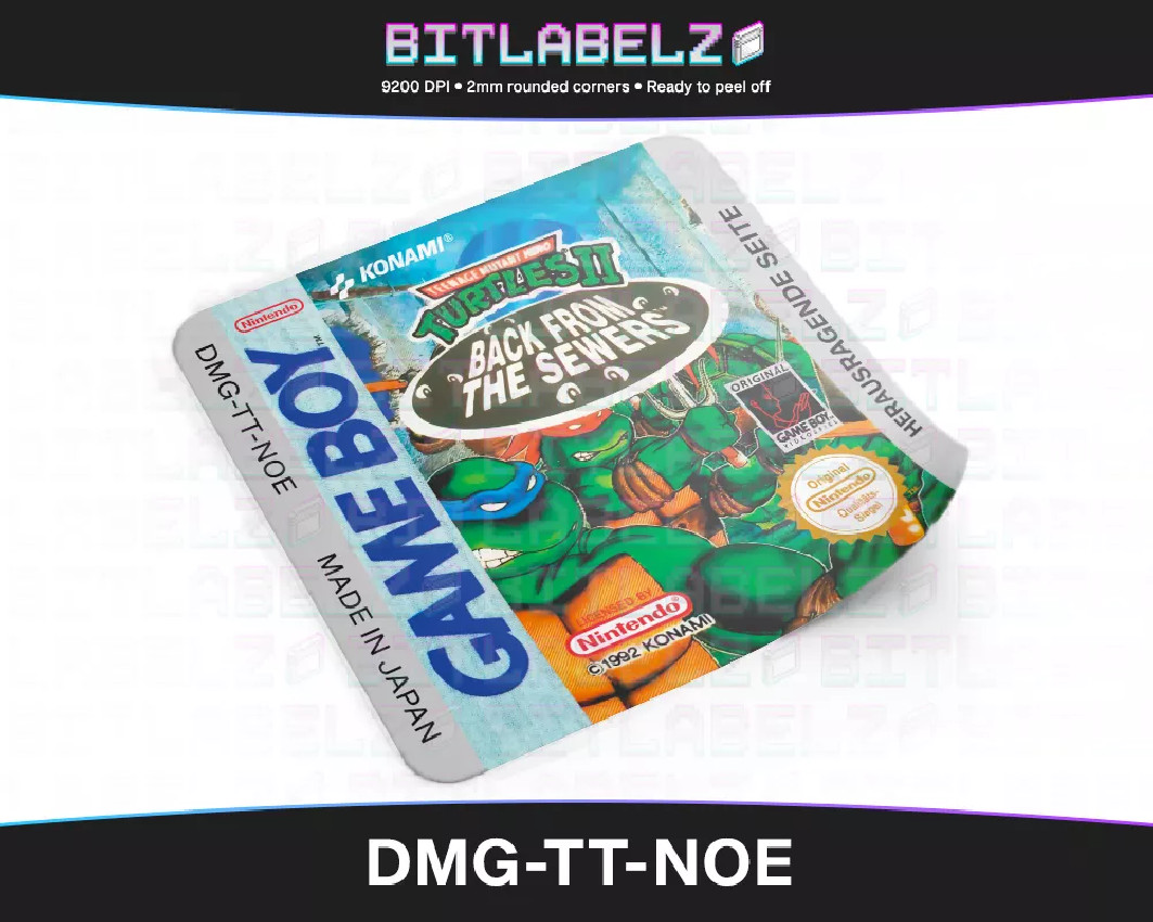 Teenage Mutant Hero Turtles II: Back from the Sewers - Game Boy Label [DMG-TT-NOE]