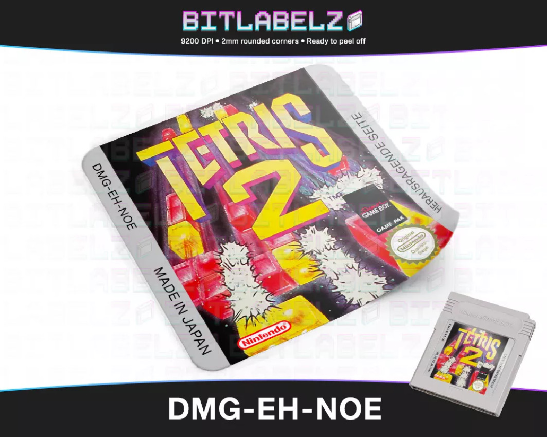 Tetris 2 Game Boy Label [DMG-EH-NOE]