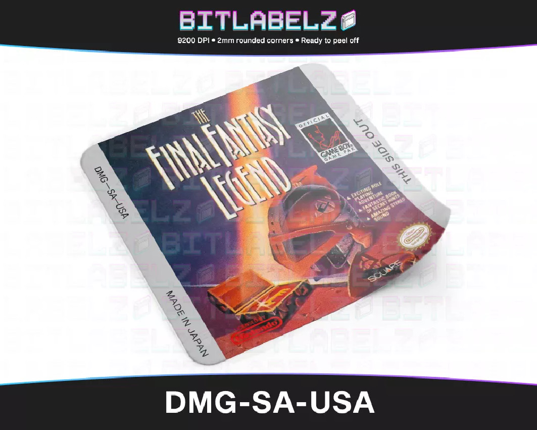 The Final Fantasy Legend - Game Boy Label [DMG-SA-USA]