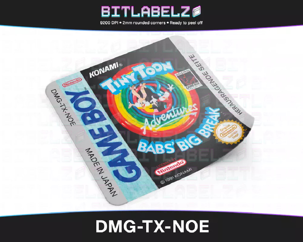 Tiny Toon Adventures: Babs' Big Break - Game Boy Label [DMG-TX-NOE]