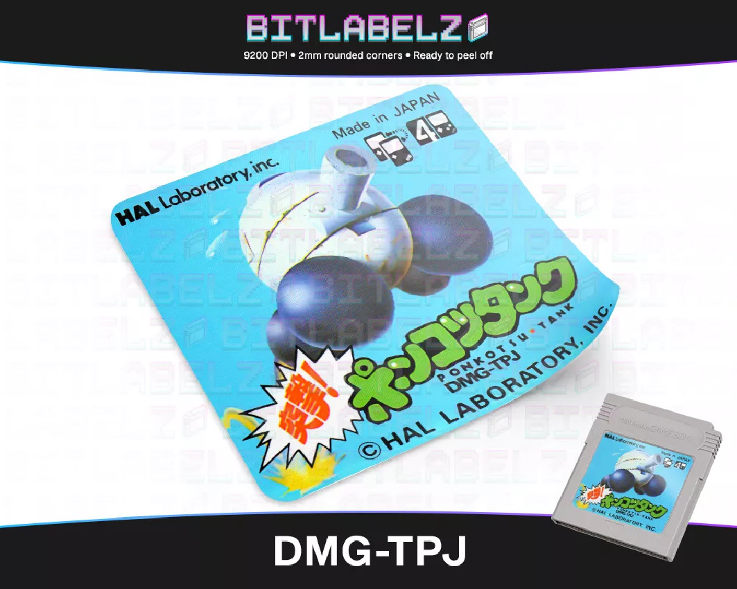 Totsugeki! Ponkotsu Tank - Game Boy Label [DMG-TPJ]